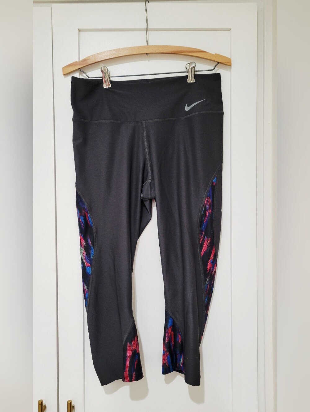 Nike Dri-FIT Charcoal Multicolor Panel Leggings Women's Medium